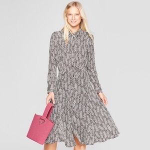Who What Wear Midi Buttoned Down Dress Large